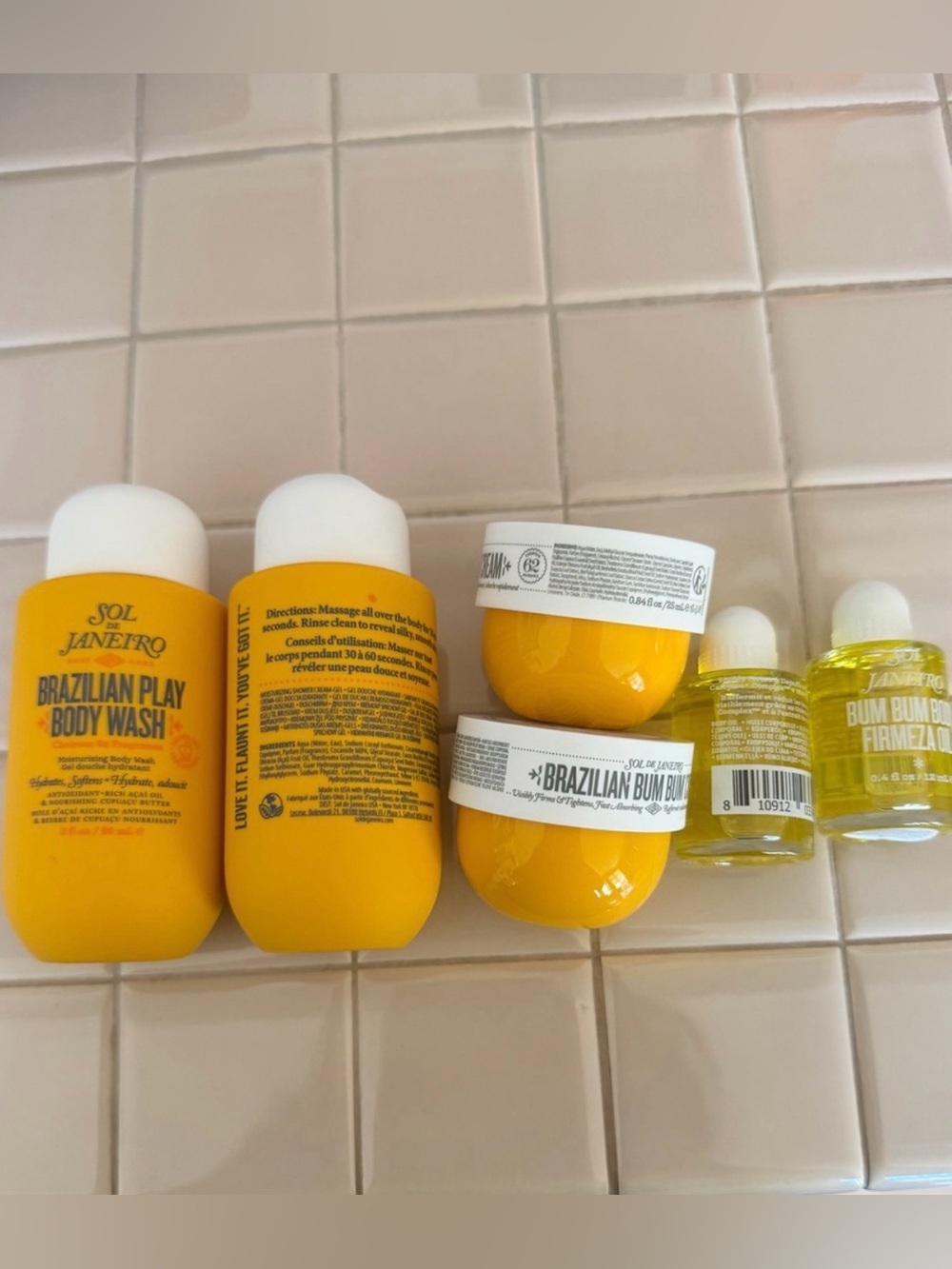 Sol de Janeiro travel sized body care items